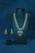 American Diamond GJ Polished Mango Design Long Necklace