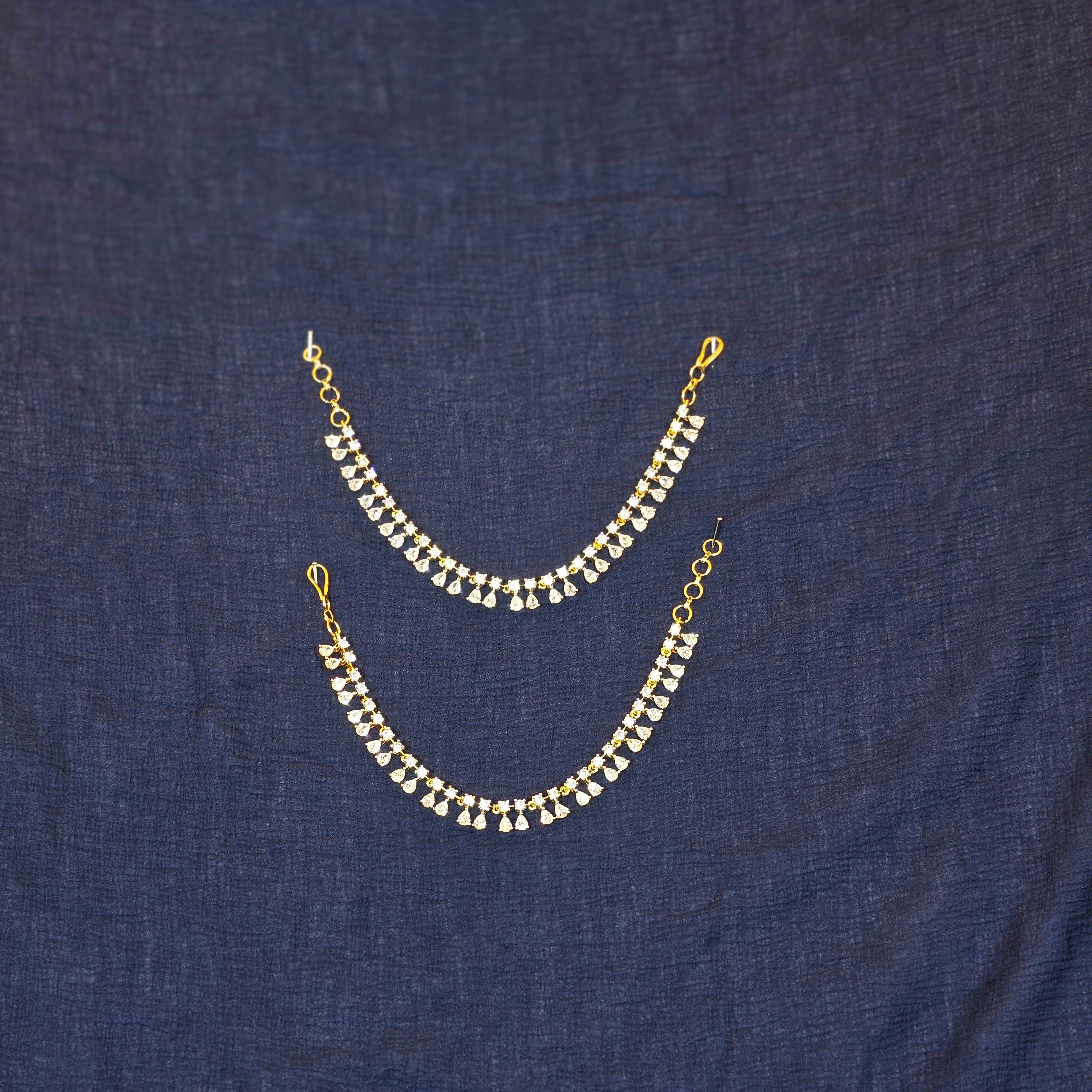 Elegant American Diamond  Earchains / Mattal