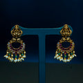 Exquisite Kemp Lakshmi Earrings with Pearls