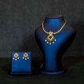 Gold Alike Ruby and Emerald Stones Choker Necklace