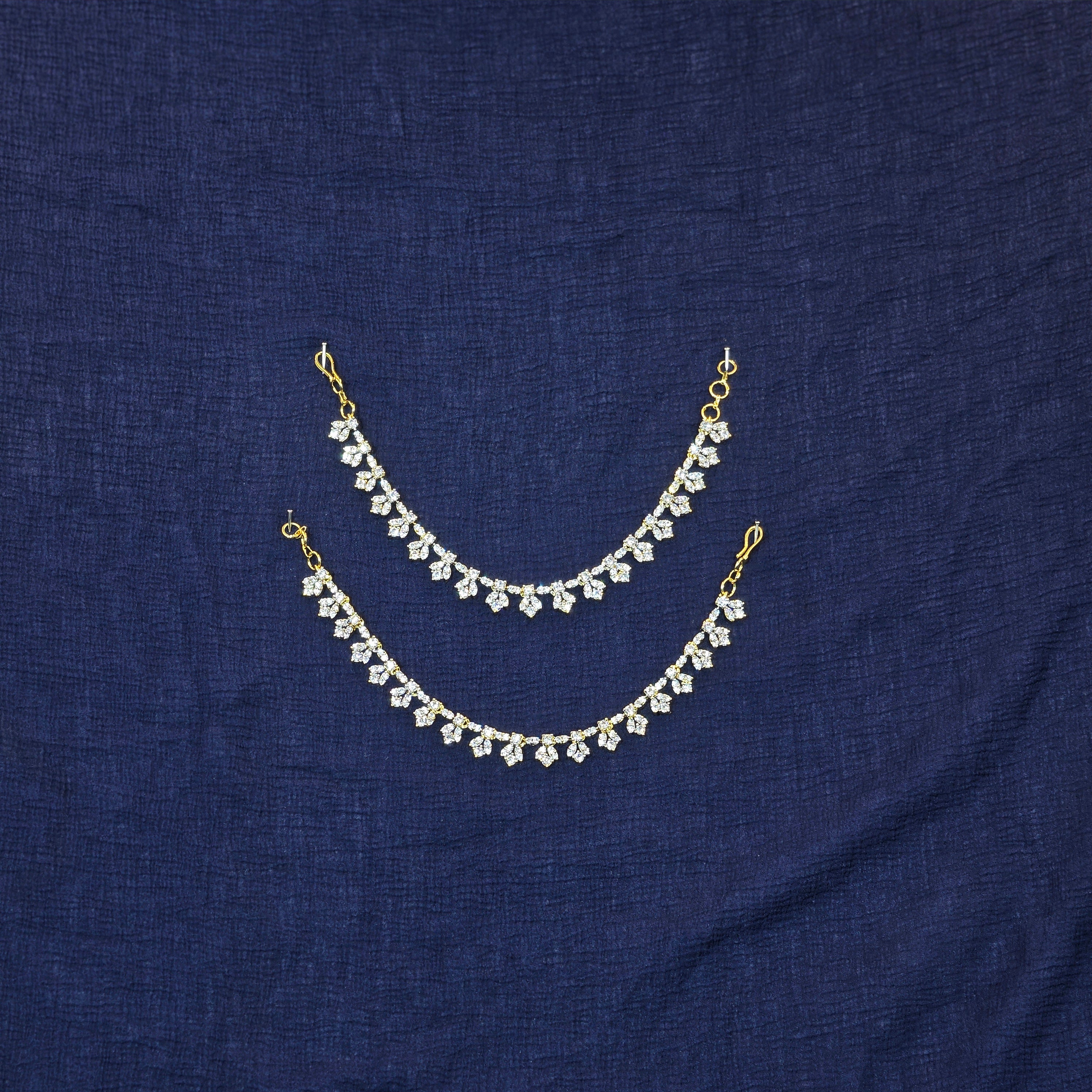 American Diamond Single Layer Earchains / Mattal