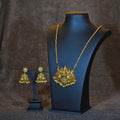 Radiant Lakshmi Peacock Pendant Necklace set