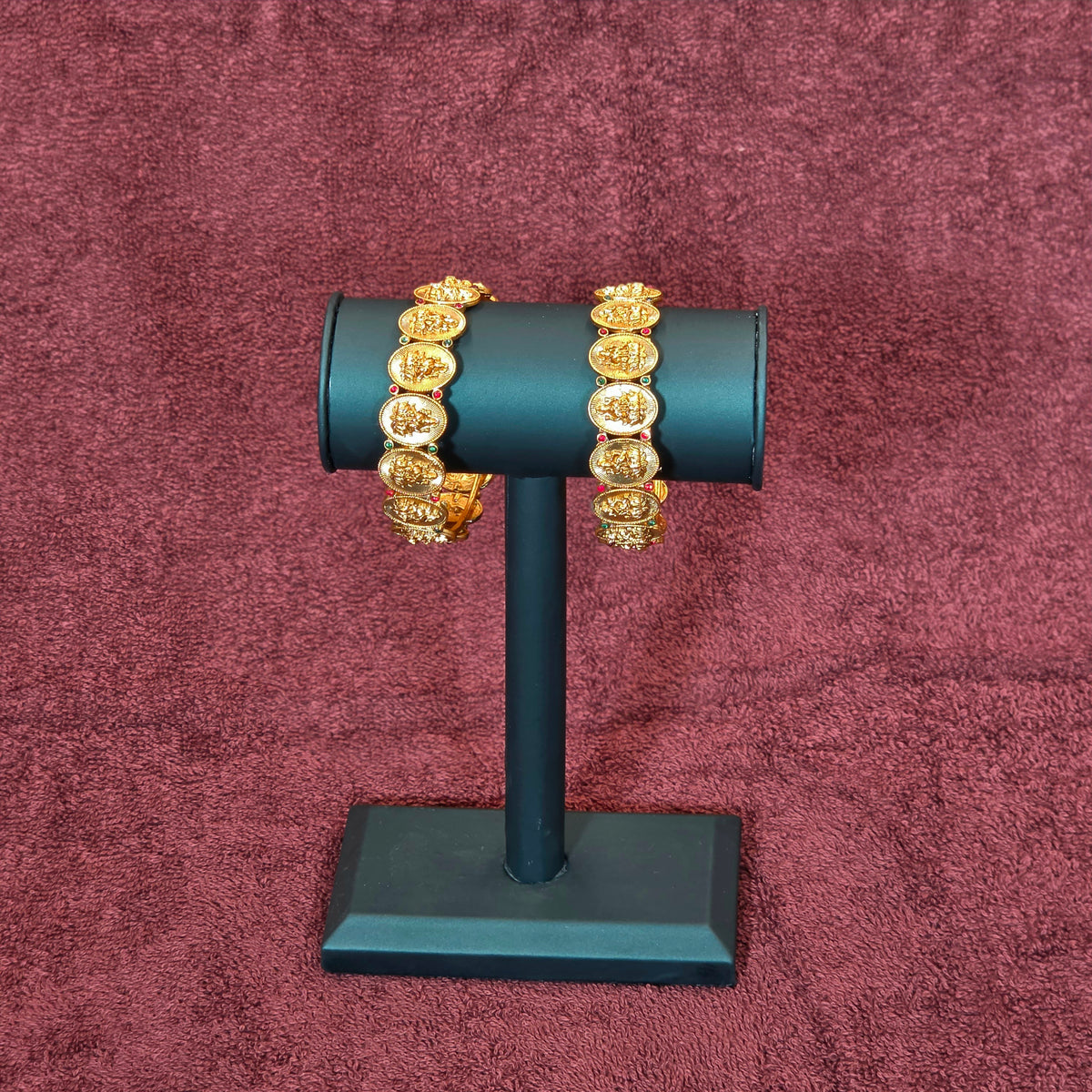 Bangles, oval Lakshmi motif. Ahankaraka AKBA122.