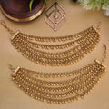 Ear chains. Set with gold beads and layer. Ahankaraka AKECH02.