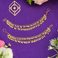 Ear chains. Set with pearls and layer. Ahankaraka AKECH07.