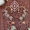 Ear cuff, victorian and floral motif. Ahankaraka AKEC13.