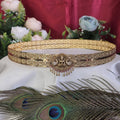 Hip belt, Lakshmi and peacock motif. Ahankaraka AKHB04.