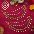 Ear chains. Floral Motif. Ahankaraka AKECH20.