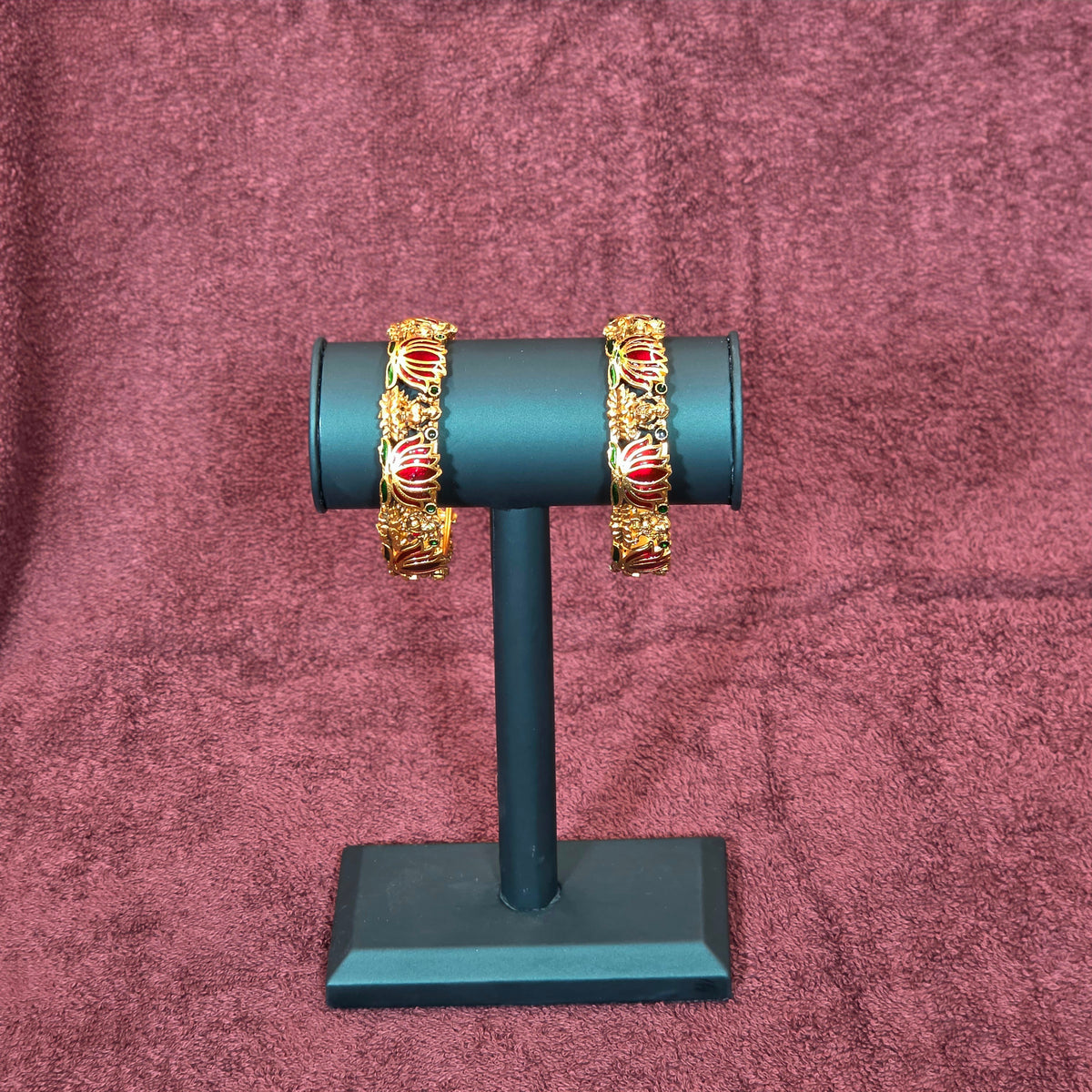 Bangles, Lakshmi and lotus motifs. Ahankaraka AKBA98.