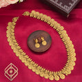 Long necklace, Lakshmi motif and Coin. Ahankaraka AKLN11.