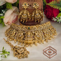 Choker necklace, Lakshmi and peacock motifs. Ahankaraka AKCK24, view 5.