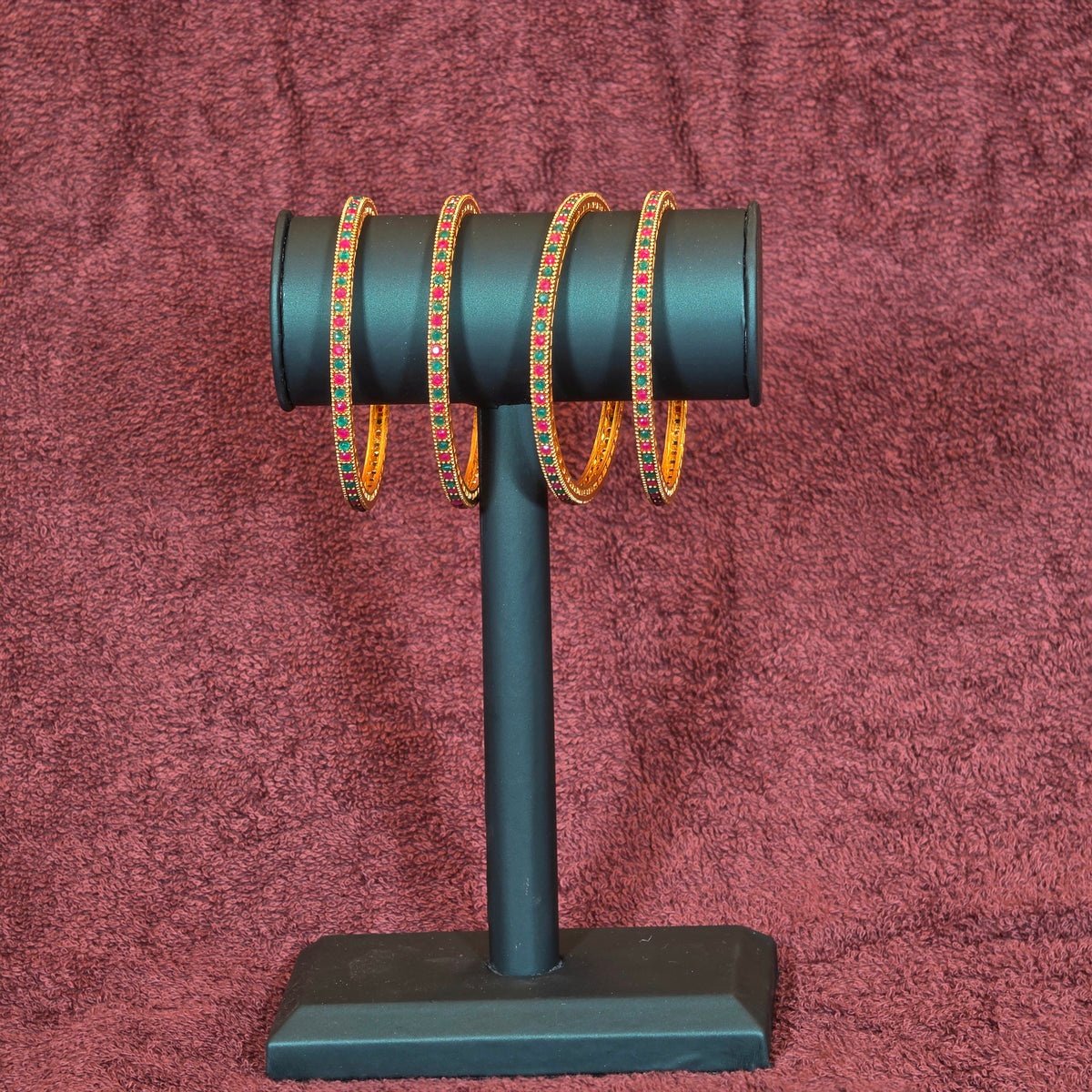 Bangles, set with stones in several colours. Ahankaraka AKBA75.