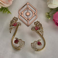 Ear cuff, peacock motif. Ahankaraka AKEC16.