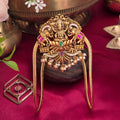 Vanki armlet, set with jadau stone, Lakshmi and elephant motifs. Ahankaraka AKVK04.