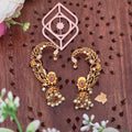 Ear cuff, set with AD stones and pearls. Ahankaraka AKEC05.