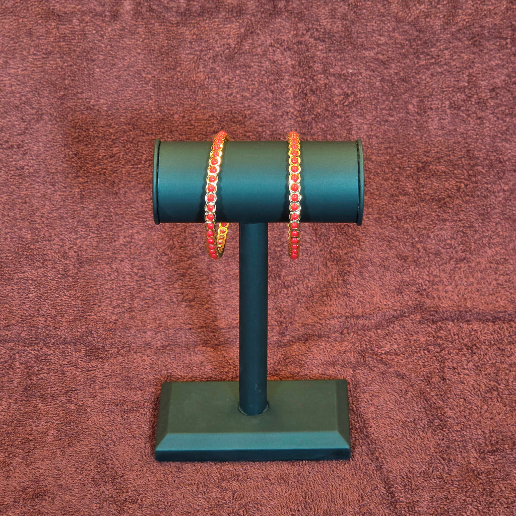 Bangles. coral beads. Ahankaraka AKBA36.