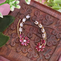 Ear cuff, climber and floral motif. Ahankaraka AKEC24.