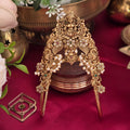 Vanki armlet, set with pearls, Lakshmi and peacock motifs. Ahankaraka AKVK01.