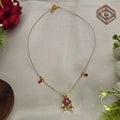 Invisible necklace, floral motif. Ahankaraka AKIN03.